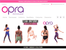 Tablet Screenshot of opradancewear.com